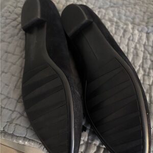 Classic Black Suede Slip-On Flats